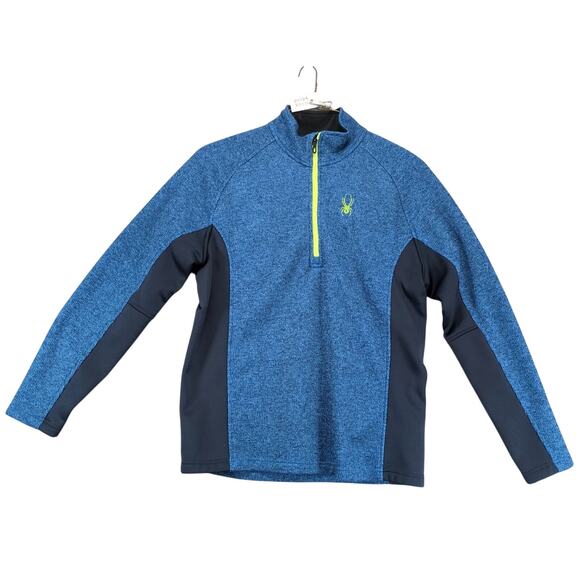 Spyder Outbound Mid-Weight 1/2 Zip Core Sweater Pullover Jacket Men's L Navy - Picture 1 of 10